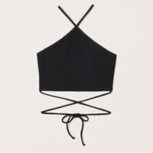 Abercrombie & Fitch Black Wrap Tank Top